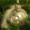 Feathered glass ornaments