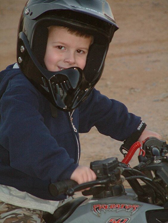 Garrett on 4-wheeler