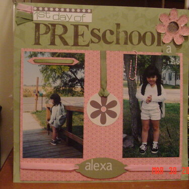 First day of Preschool 1