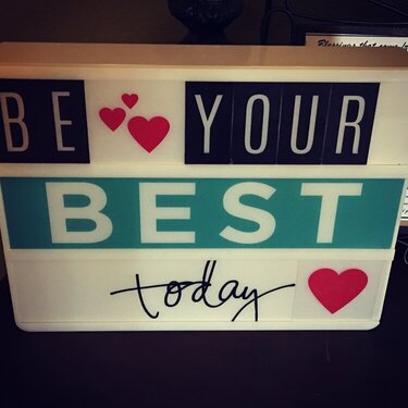 Heidi Swapp Lightbox &quot;be your best today&quot;