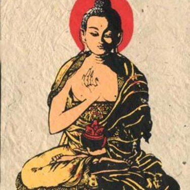 handmade greeting card buddha