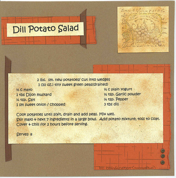 Dill Potato Salad 8x8 receipe