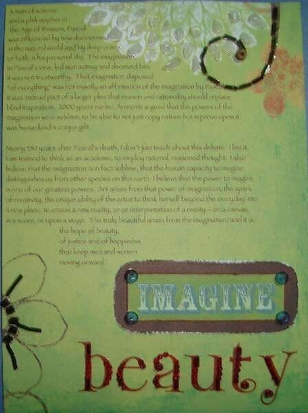 Imagine Beauty (circle journal layout)