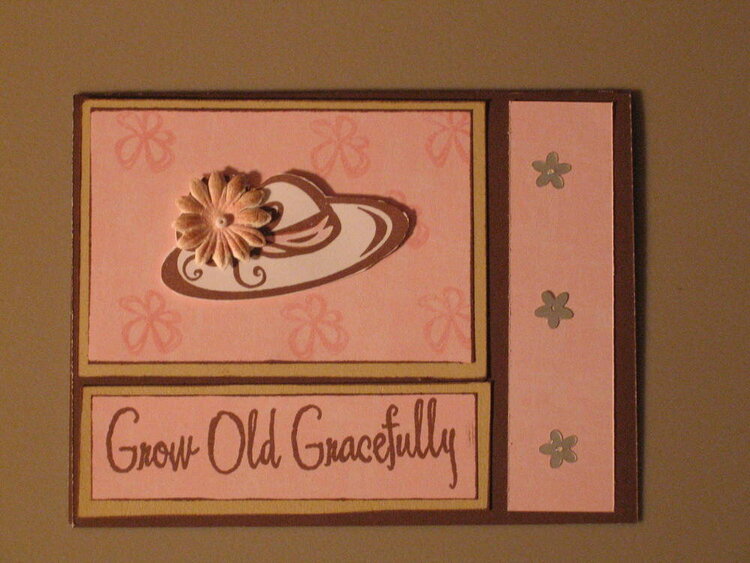 Grow Old Gracefully (red hat) card
