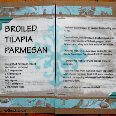 Broiled Tilapia Parmesan layout for drberry&#039;s recipe CJ