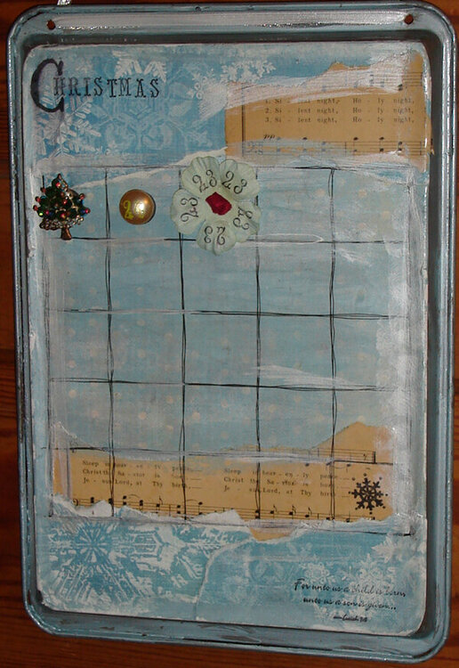 Cookie Sheet Advent Calendar
