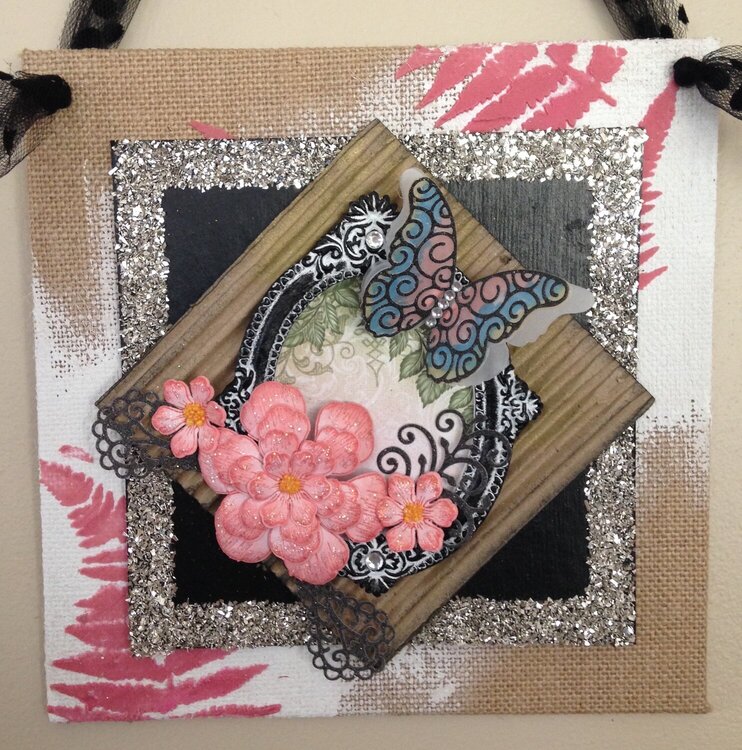 Mixed media wall hanging