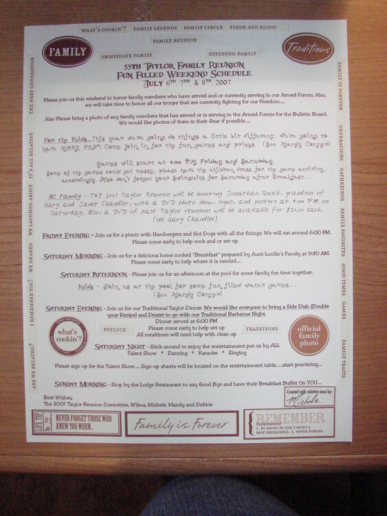 Reunion Invitation Page 2