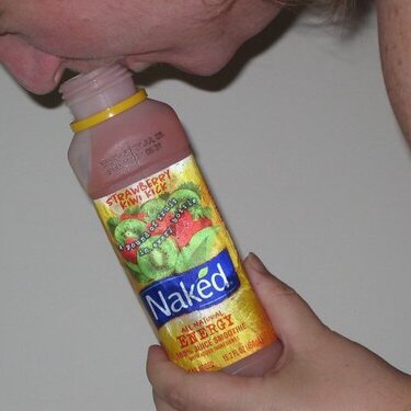 CHA Morning drink....Naked juice!  