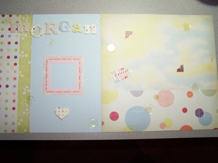 Pre Made Baby Album Layout 4