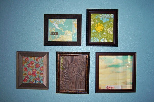 *wall art* with patterned paper