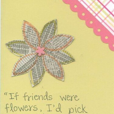 Newsprint flower card *DW 2008*
