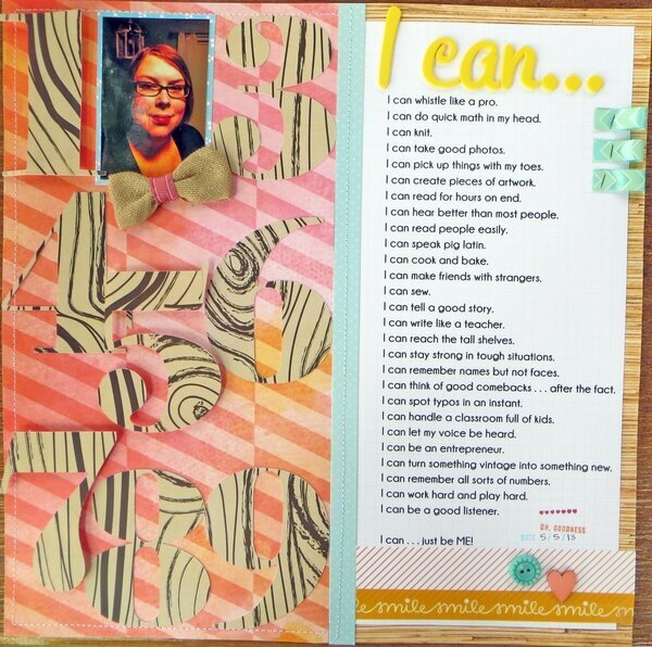 I can...