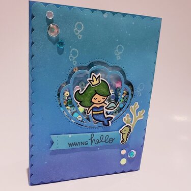 Mermaid Shaker Card