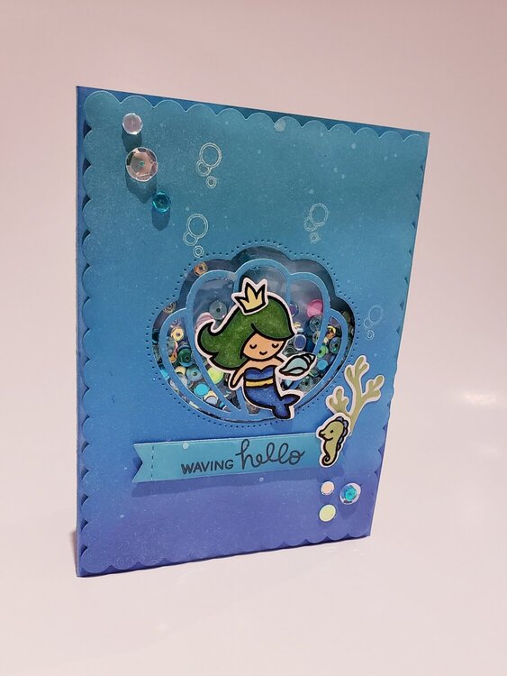 Mermaid Shaker Card