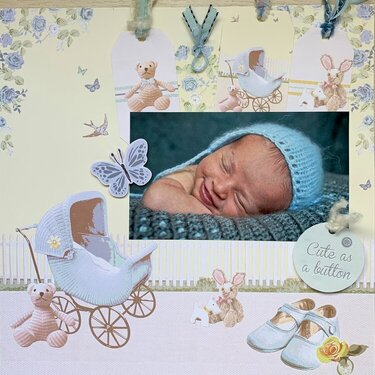 Gideon newborn ~ Cute as a button