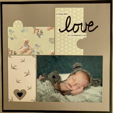 Gideon (newborn) If I know love it is because of you 
