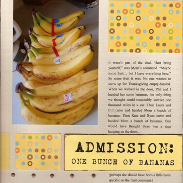 Admission: one bunch of bananas