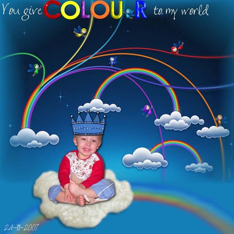 You give colour to my world