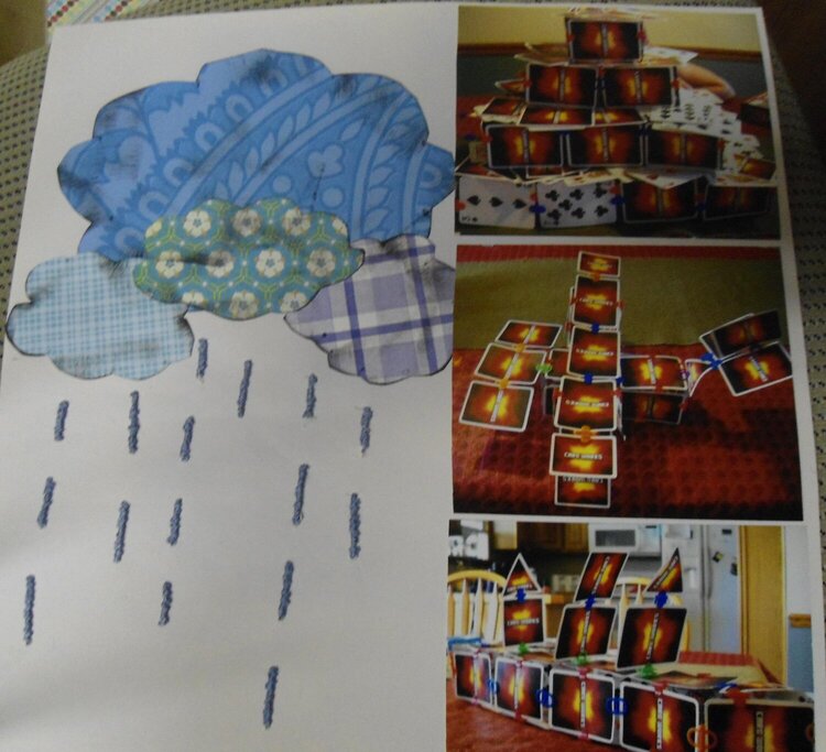 Rainy Day Card Building Left Page