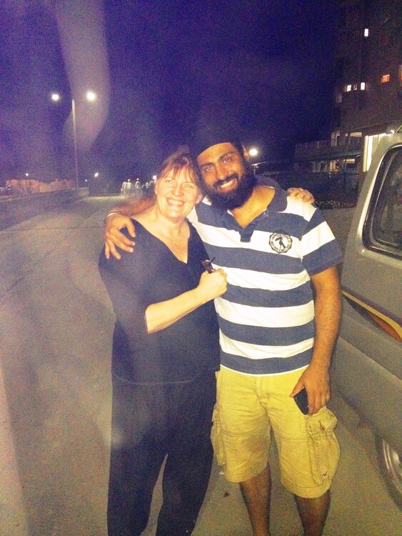 Gurang and I saying goodbye in Pune