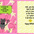 Feline birthday card