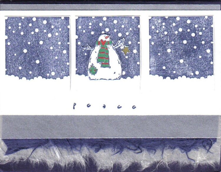 Snowman Peace Card