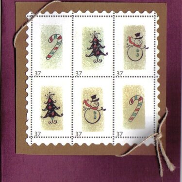 faux postage Christmas