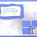 holiday greetings with gift