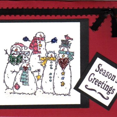 season&#039;s greetings snowmen
