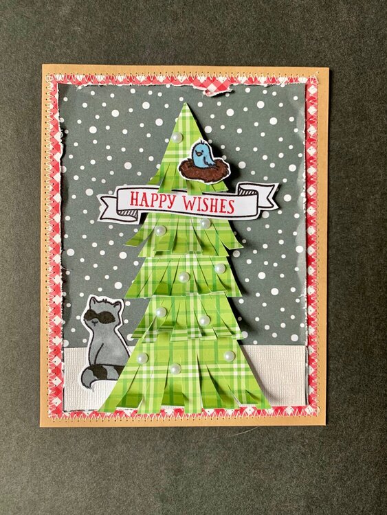 Happy Wishes Christmas Tree Card