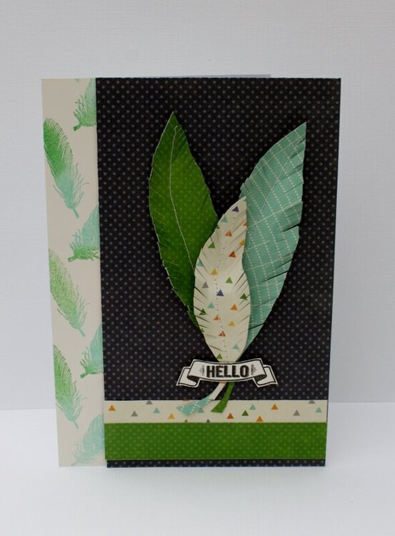 Feathered Hello Card
