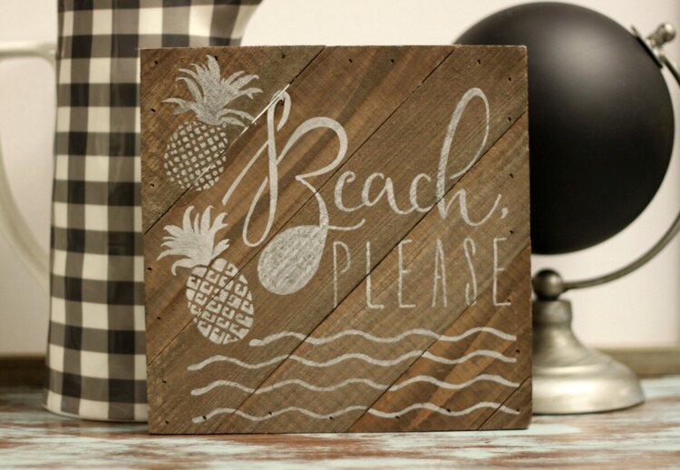 *Hampton Art* Beach Please Wood Plank