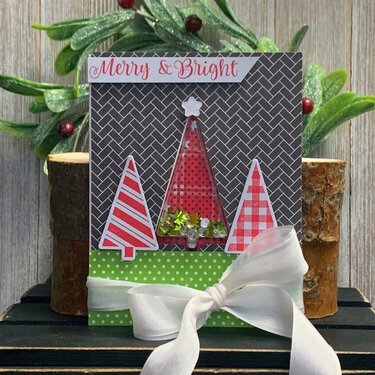 *Jillibean Soup* Merry &amp; Bright Tree Christmas Shaker Card