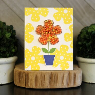 *Jillibean Soup* Flower Shaker Thanks Card