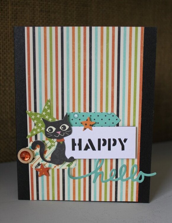 Happy Cat Hello Card
