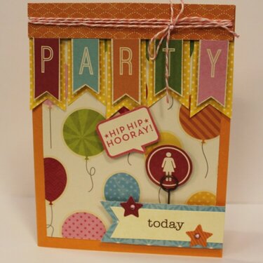 Hip Hip Hooray, Party Today Card