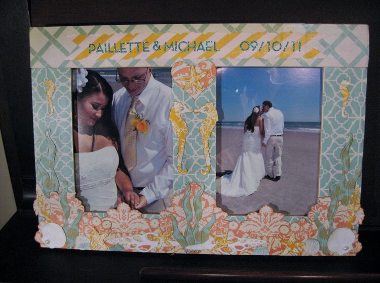 Altered Beach Wedding Frame