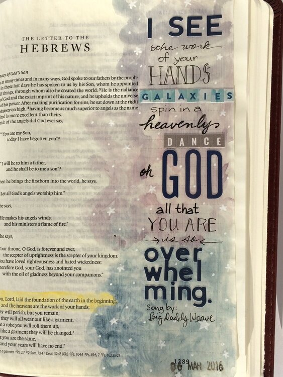 Hebrews 1:10 Bible Journaling Pages Right Page