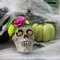 *Jillibean Soup* Felt Flower Embellished Skull