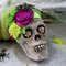 *Jillibean Soup* Felt Flower Embellished Skull- Close Up