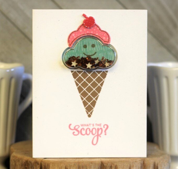 *Jillibean Soup* Whats The Scoop Shaker Card