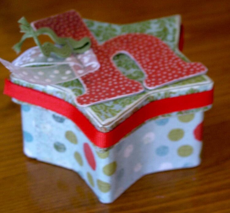 Altered Christmas Boxes - side view