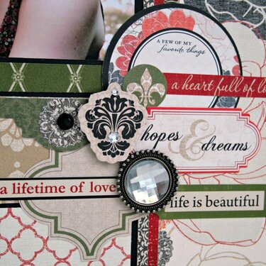 Scrapbook Layout with Teresa Collins Fabrications Linen