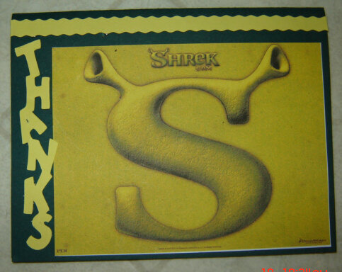 shrek thank you card front