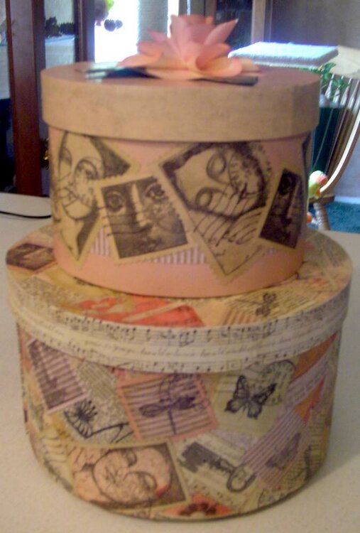 Decoupage Hat Boxes