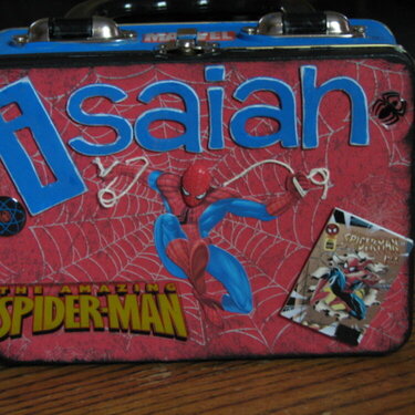 Spiderman Altered Lunchbox--Front View