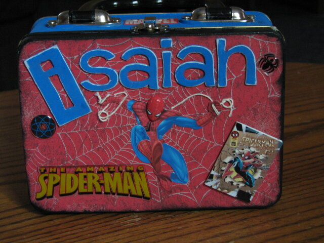 Spiderman Altered Lunchbox--Front View