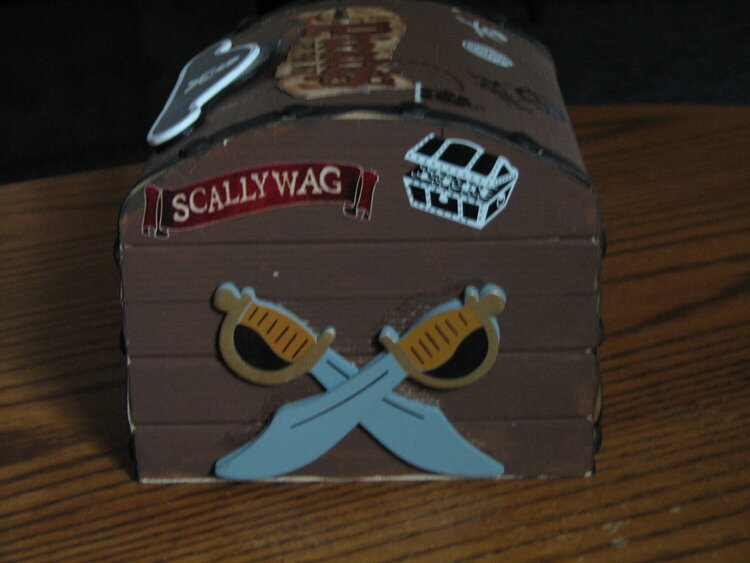 Altered Pirate Treasure Box--Right Side