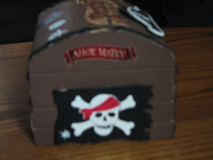 Altered Pirate Treasure Box--Left Side